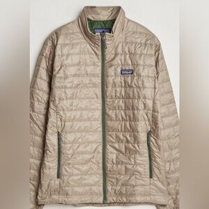 2024 LikeNEW Patagonia Nano Puff Jacket Mens Small Khaki Beige Tan Puffer Coat